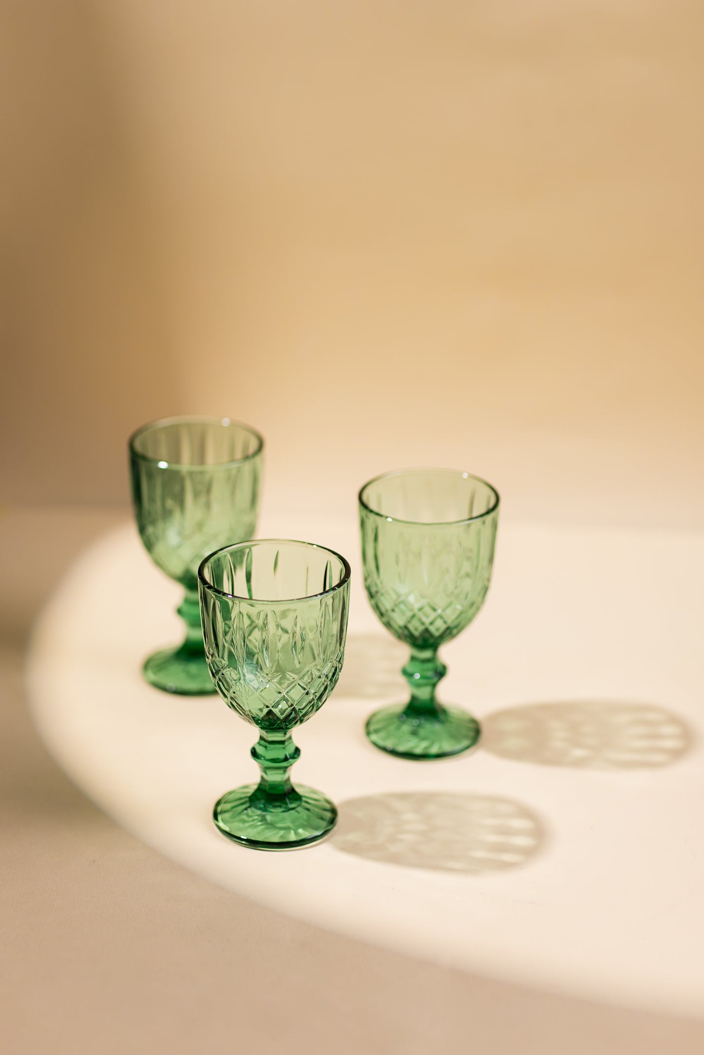 GREEN ROUND CUPS SET