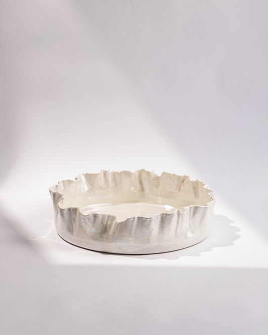 POTTERY RUFFLE PLATTER
