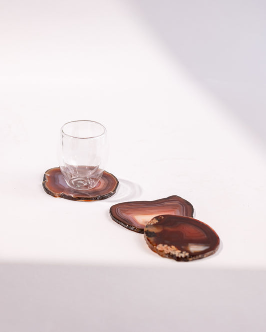 RED AGATE COASTERS
