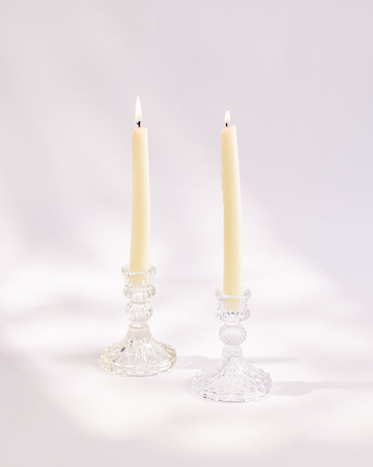 LONG CRYSTAL CANDLESTICK