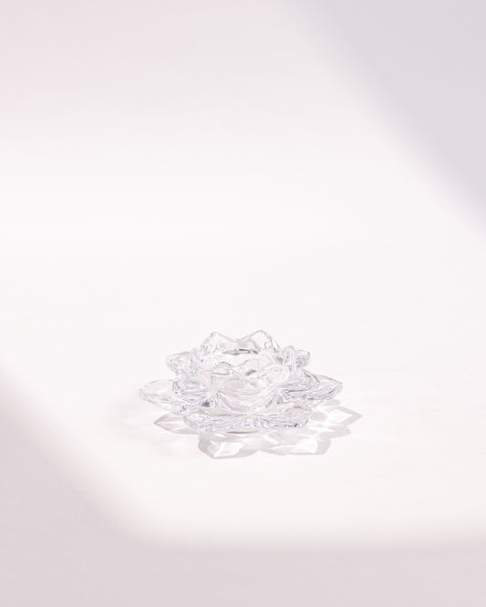 LOTUS CRYSTAL CANDLESTICK
