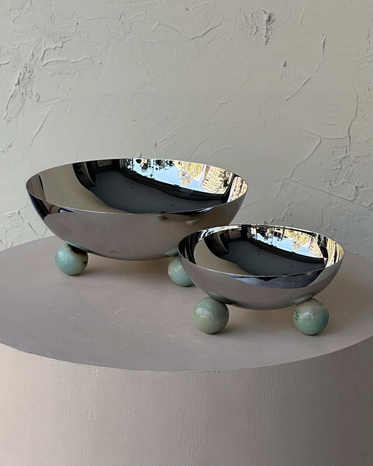 BOWLS WITH AQUAMARINE BASE