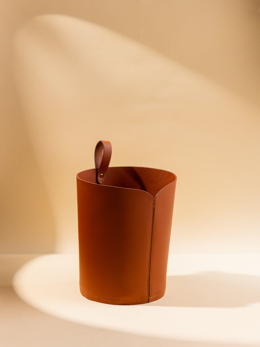 LEATHER BASKET