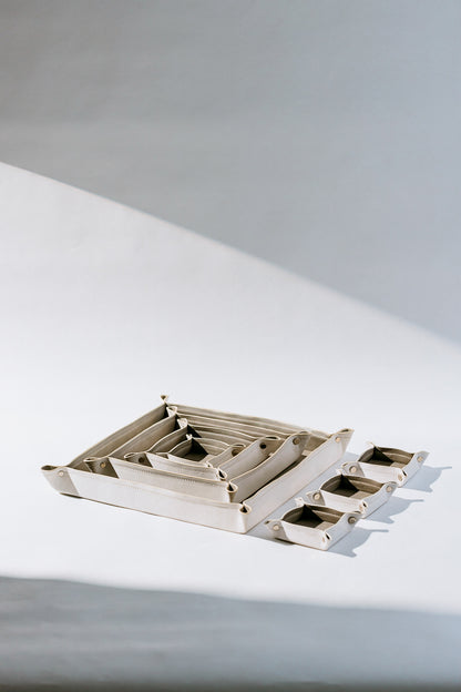 LEATHER TRAY SET OF 7