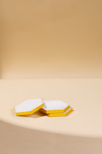 HEXAGON MARBLE COASTERS